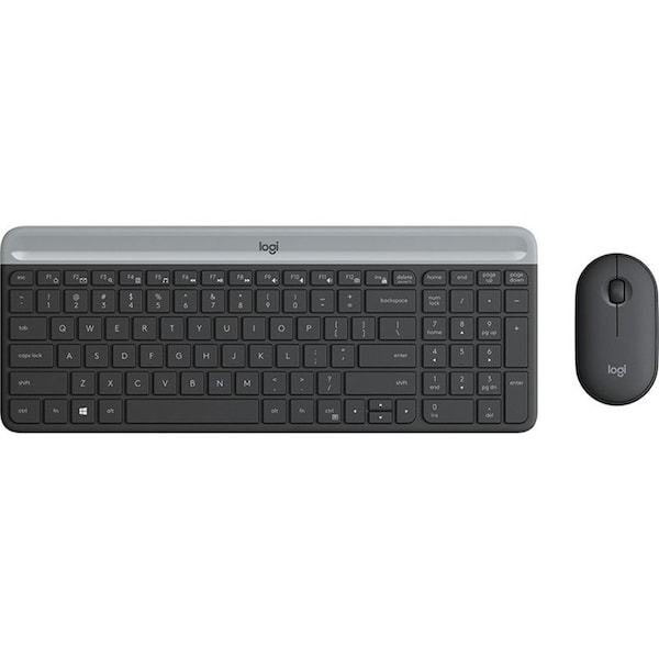 Keyboard And Mouse, Wireless, Slim, MK470, Black